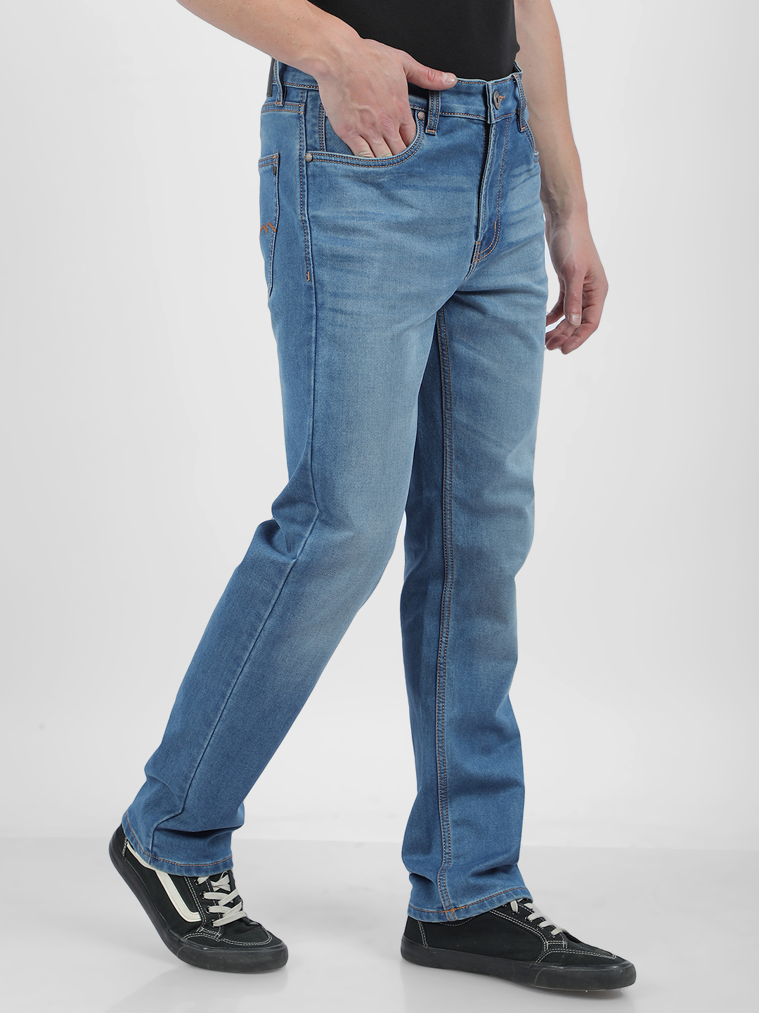 Numero Uno Men Faded Blue Jeans